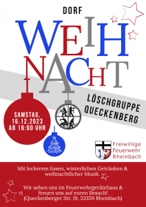 Plakat zur Dorfweihnacht in Queckenberg